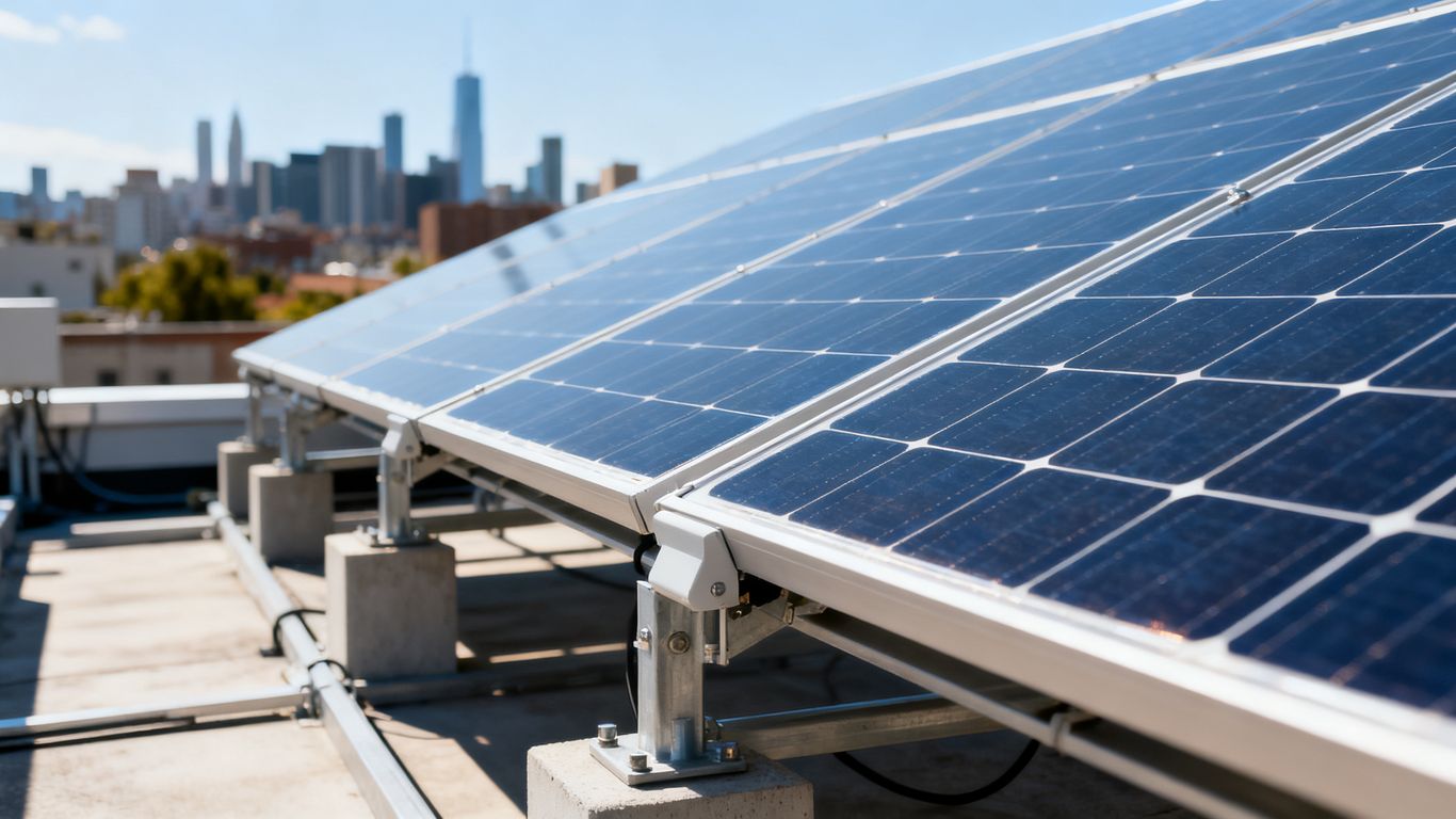 Installation solaire en milieu urbain