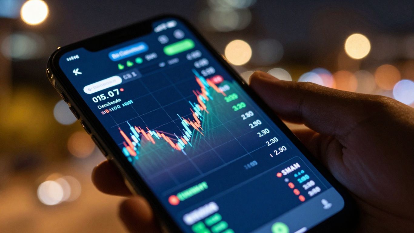 Forex trading app on Android phone