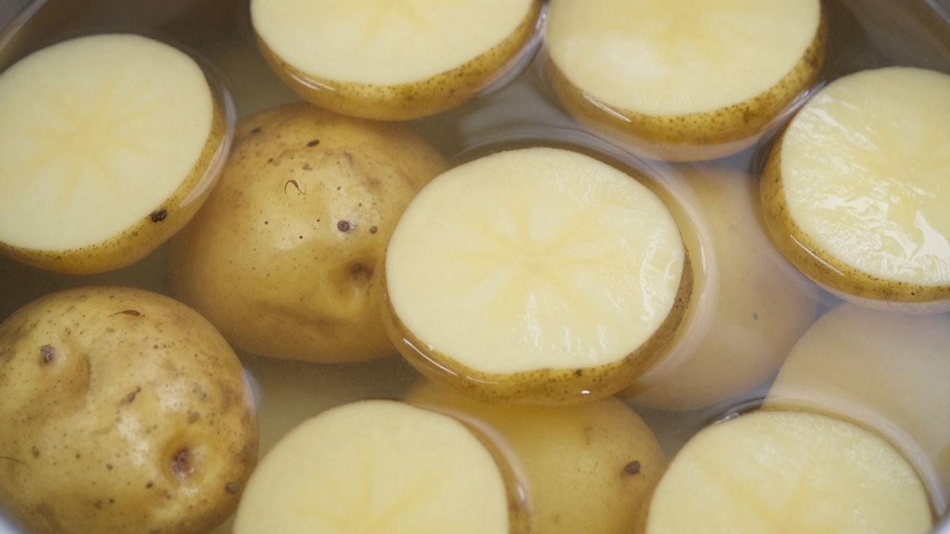 Aardappelschijfjes in water voor osmose experiment.