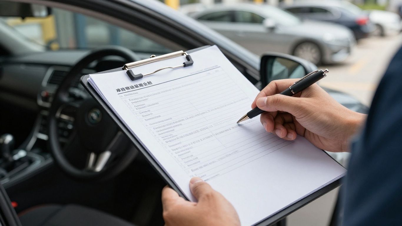 Sorgfältige Inspektion von Fahrzeugdaten vor dem Kauf
