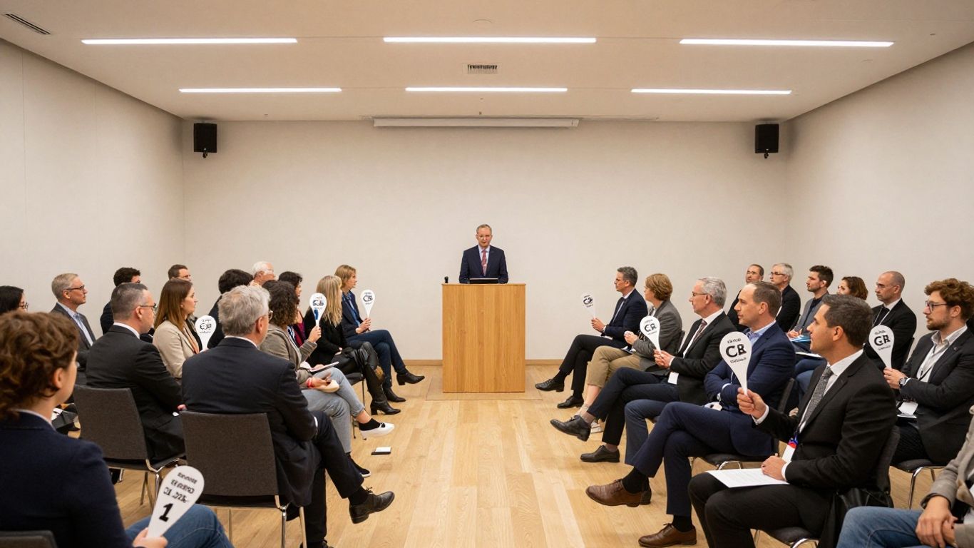 Architectural bidding process scene