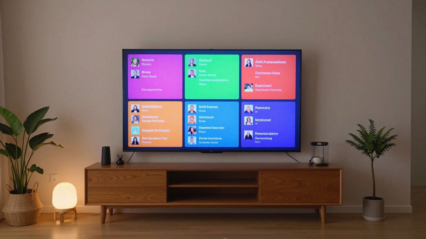 Modern living room entertainment setup
