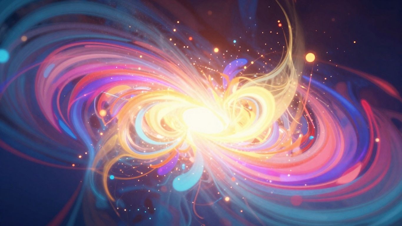 Abstract visual art with colors and light.