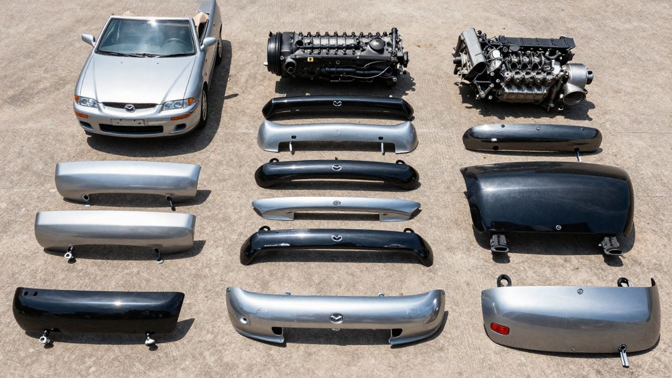 Mazda car parts ready for shipping nationwide.