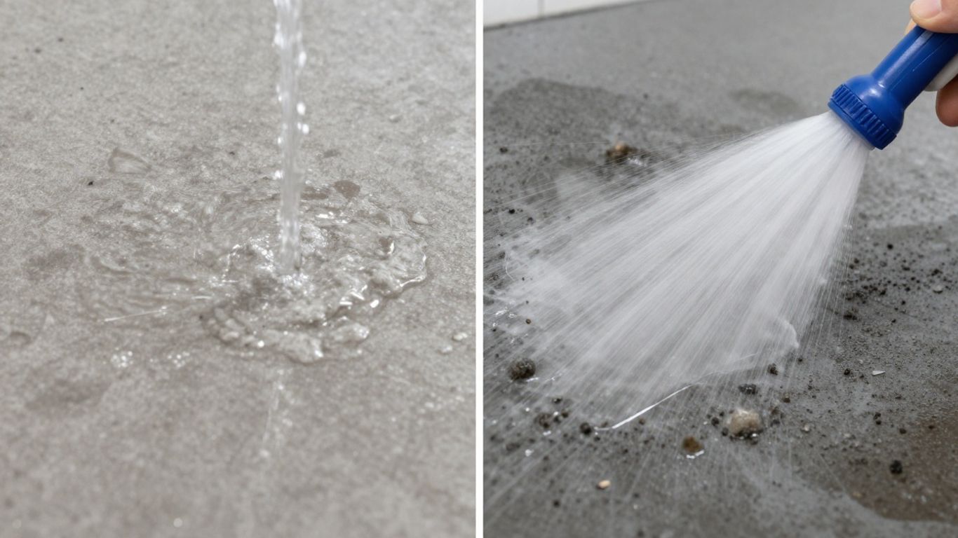 Pressure washing versus power washing cleaning comparison.