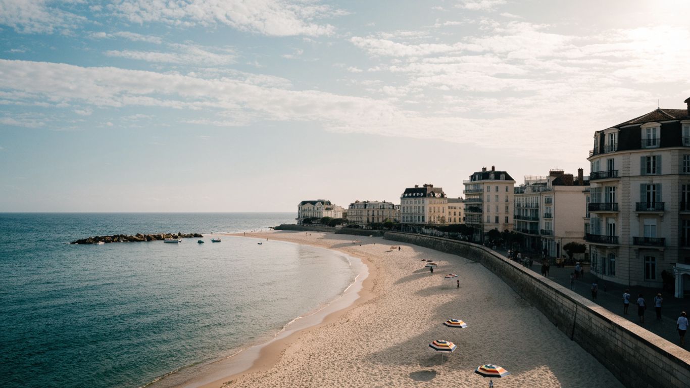 Biarritz Grande Plage and waterfront hotels