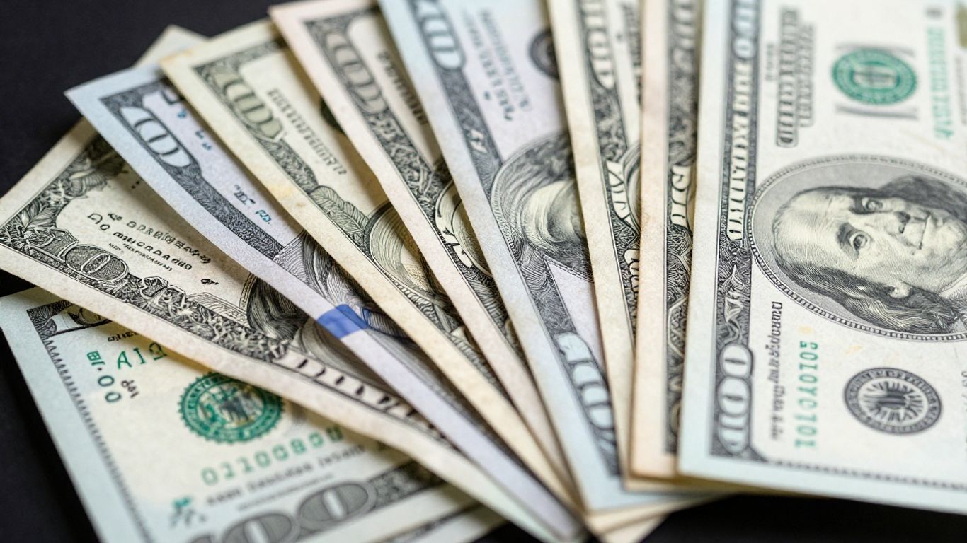 Stack of U.S. paper money currency