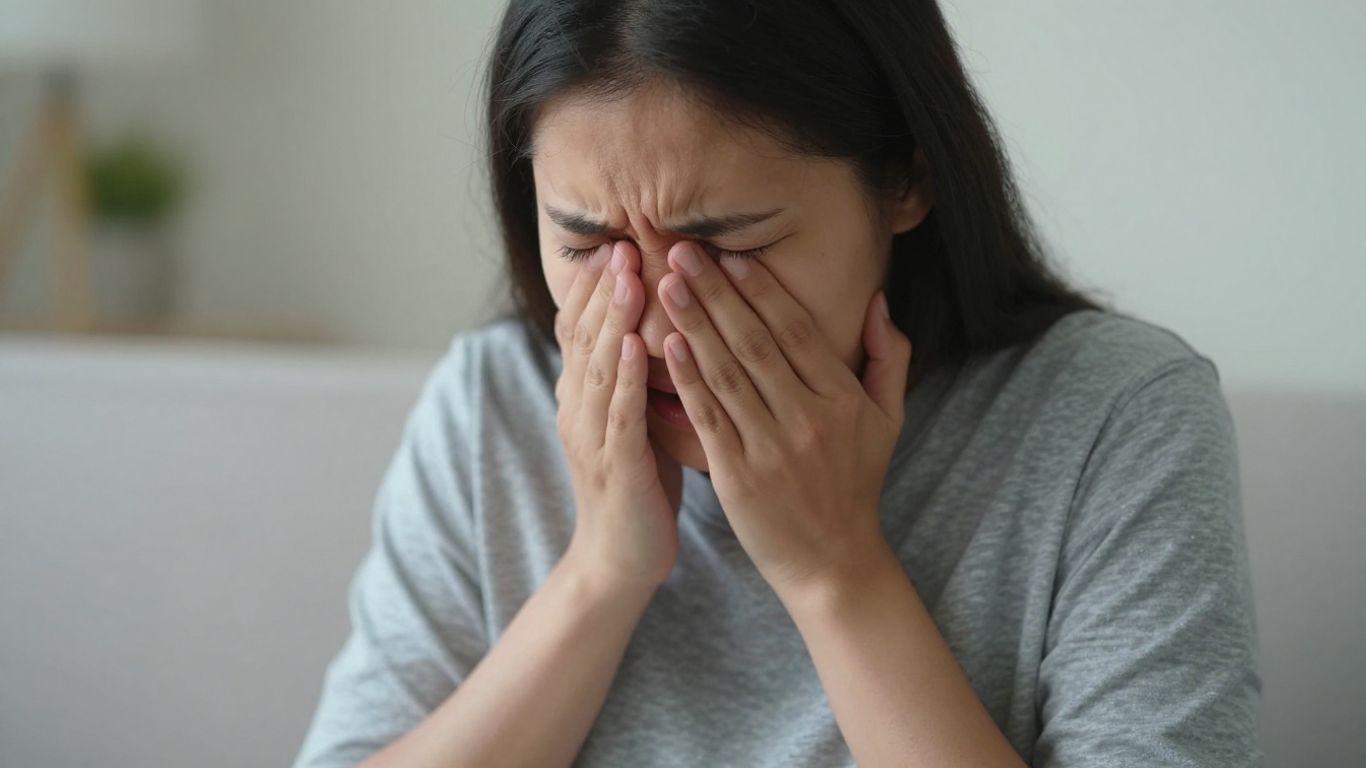 Person mit körperlichen Beschwerden