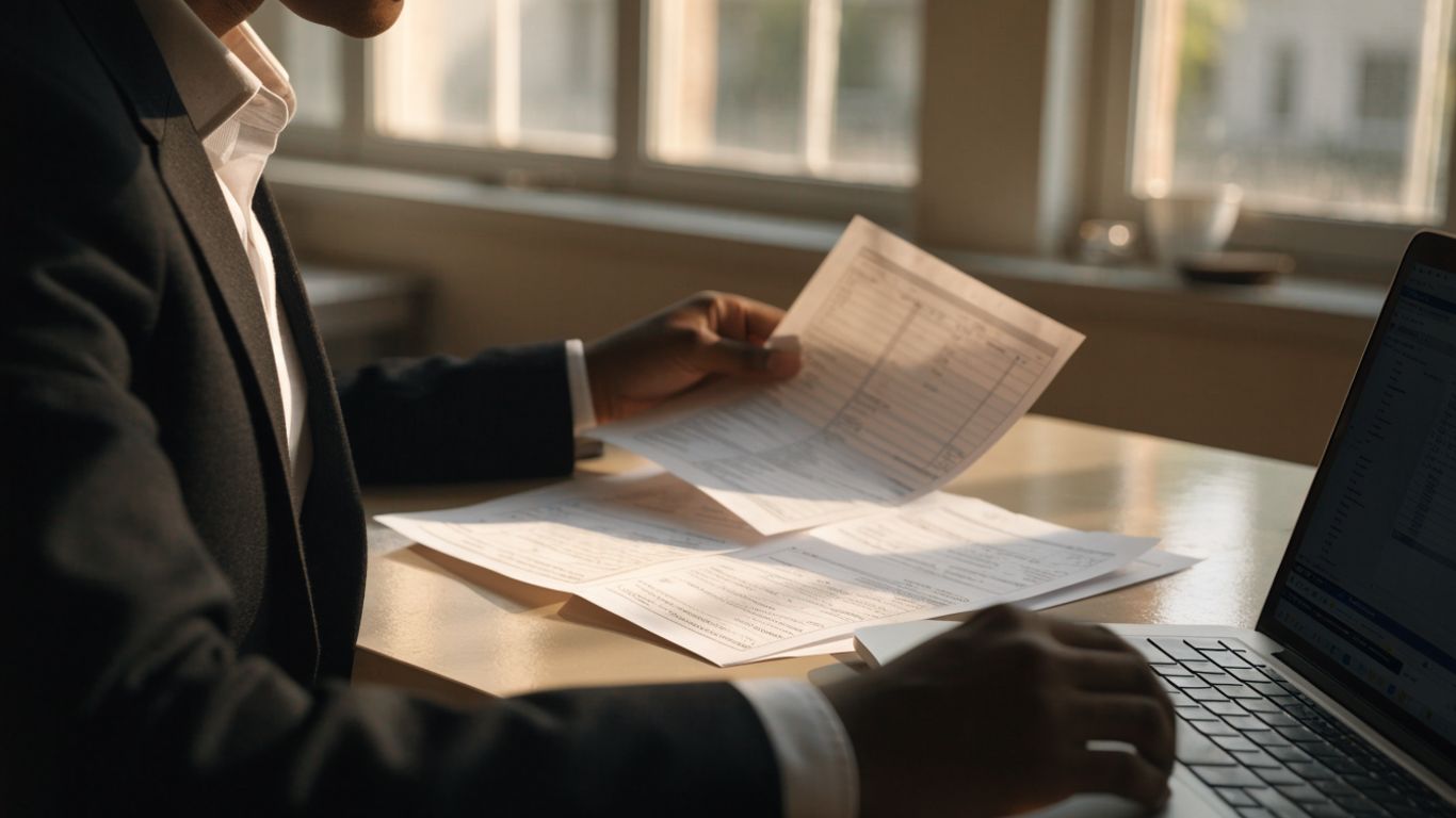 Futures trader reviewing evaluation plan details