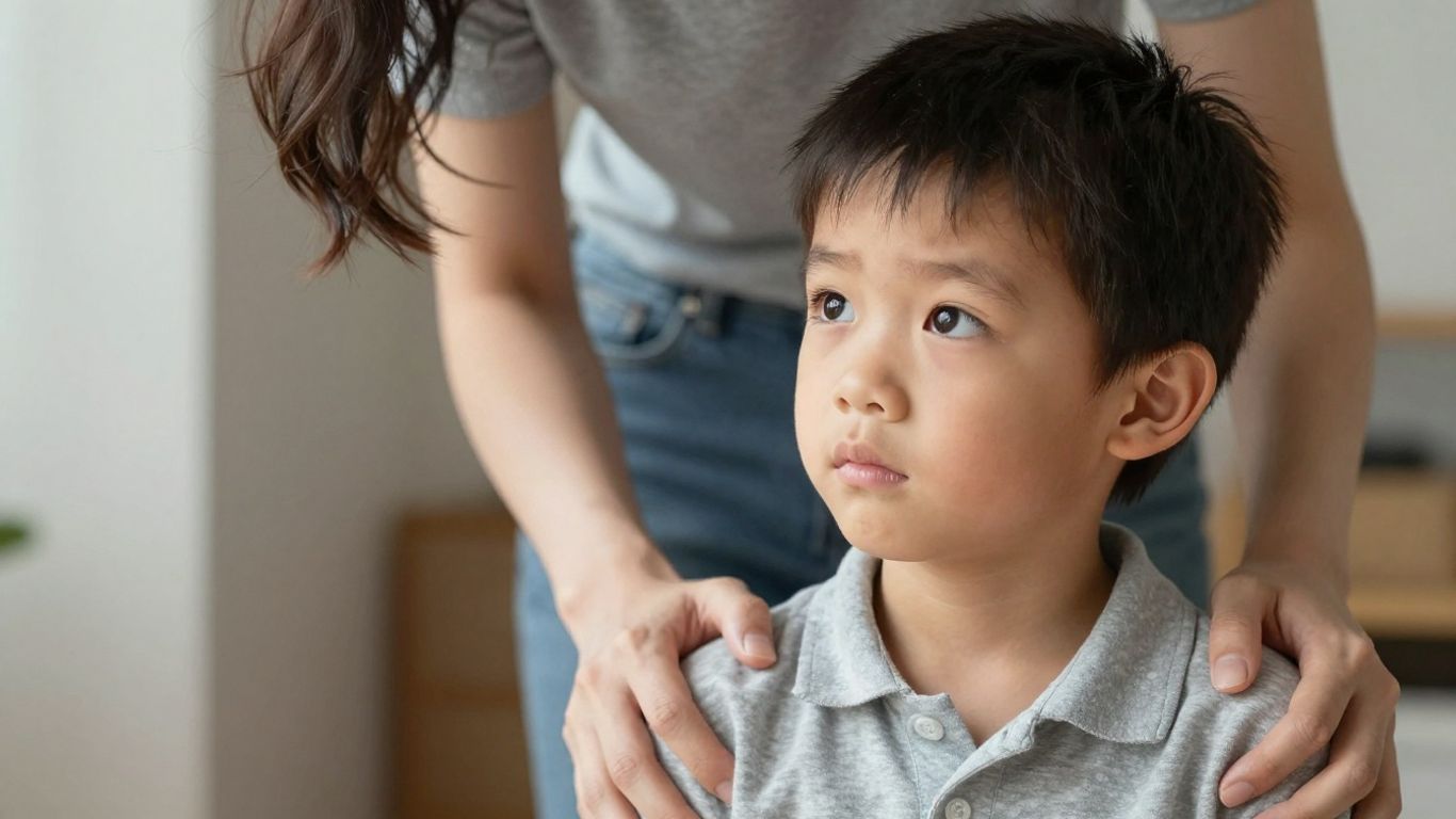 Parent and strong-willed child interacting positively.