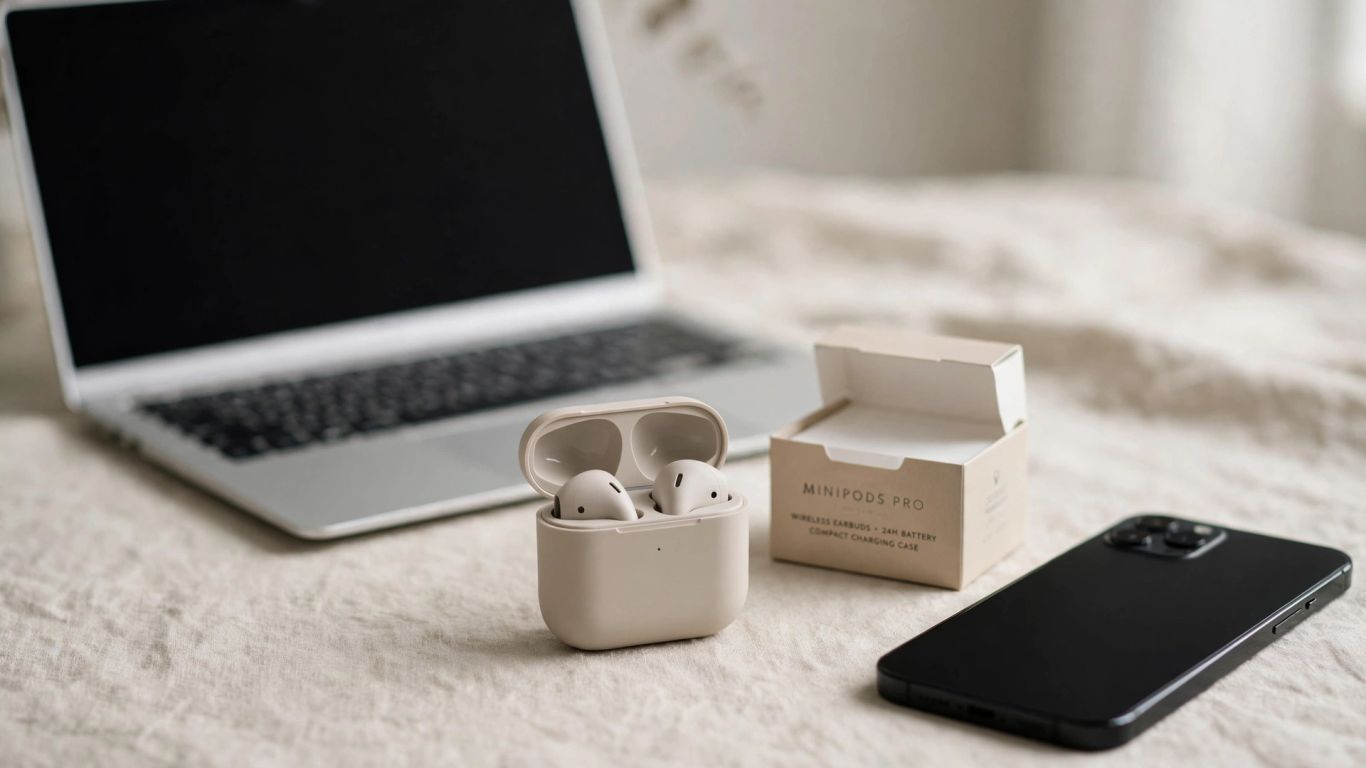 Product detail page beside clean product photography