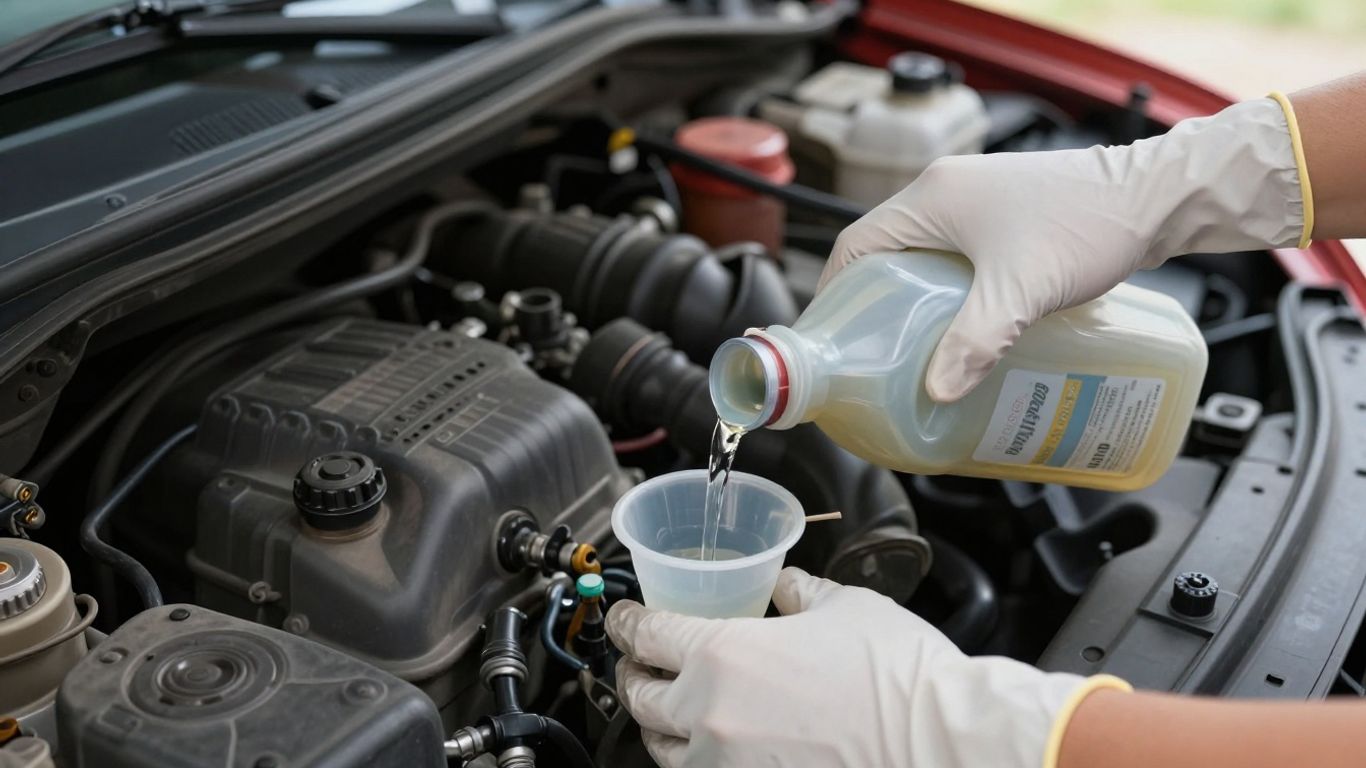 Adding approved fluid to reservoir