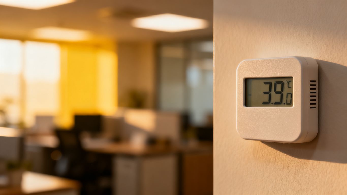 Modern sensor equipment measuring room humidity levels