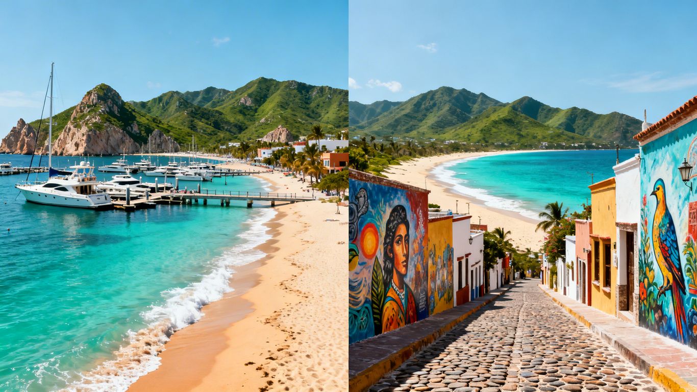 Cabo San Lucas marina and San Jose del Cabo streets.