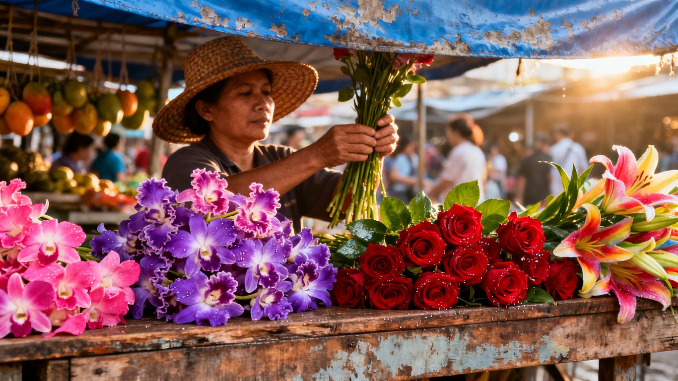 Market flower stall