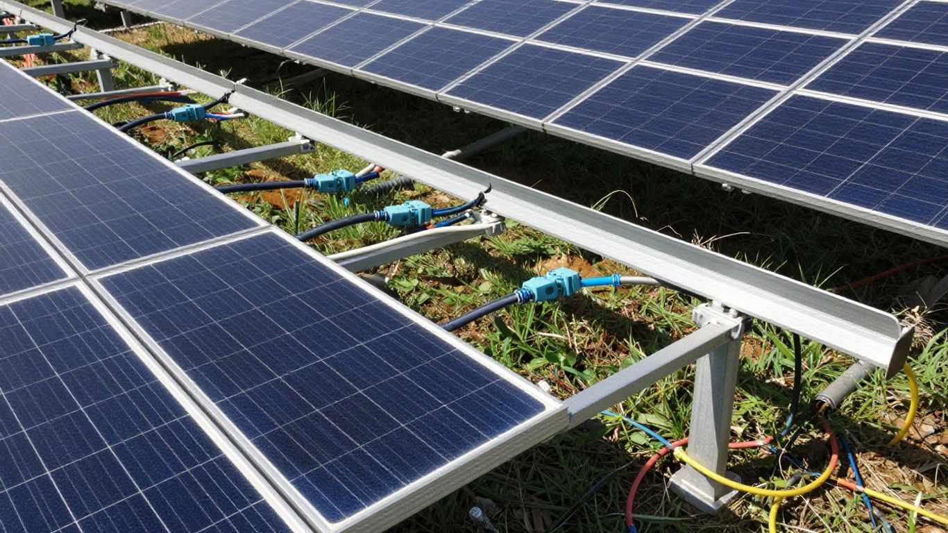 Panneaux solaires connectés en série et parallèle