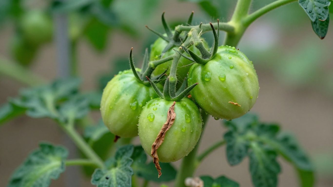 Tomatenpflanze wirft Früchte ab