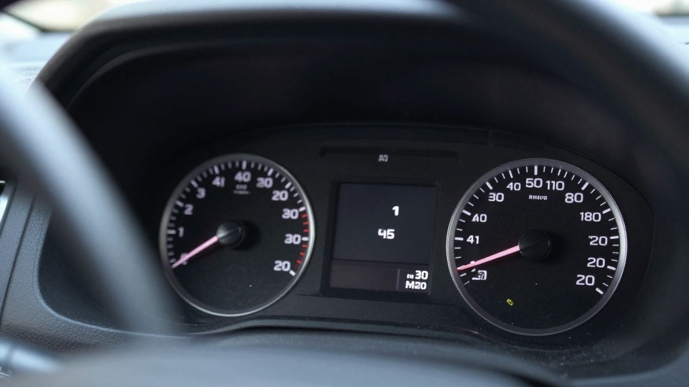 Auto-Tachometer mit manipulierten Kilometerständen