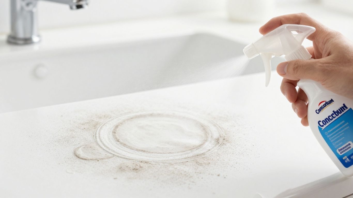 Concrobium mold removal spray bottle on clean surface.