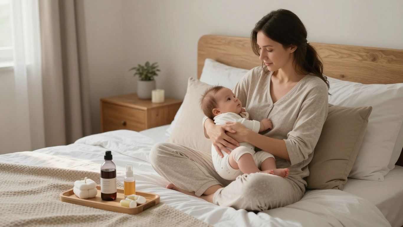 Postpartum essentials for new mothers.