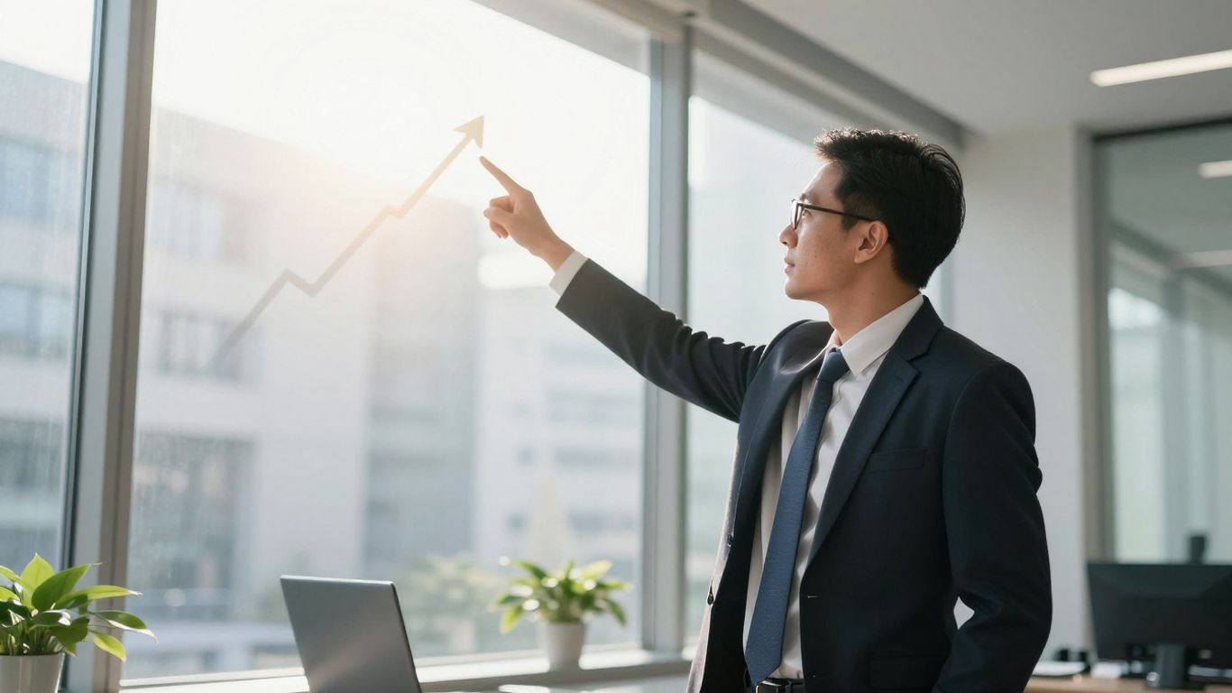 Financial consultant guiding towards business growth