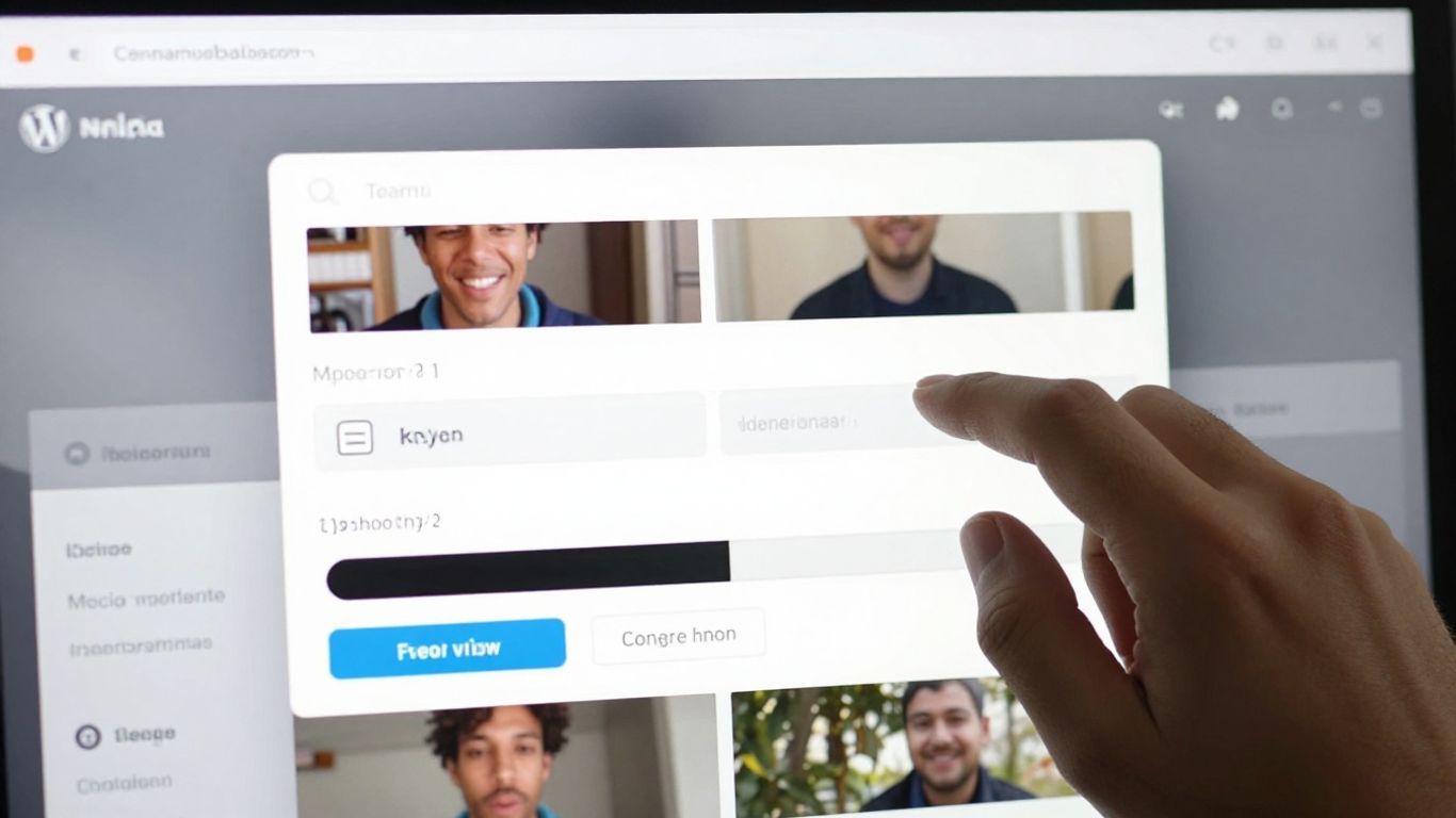 Interface WordPress pour ajouter une vidéo