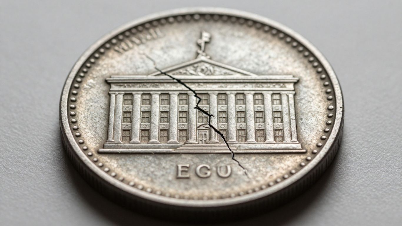 Coin die crack close up