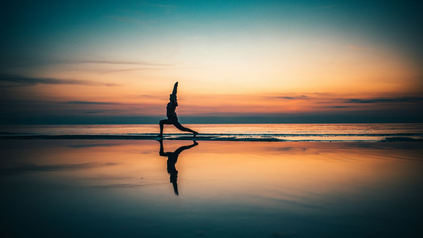 silhouette of person standing on seashore during sunset