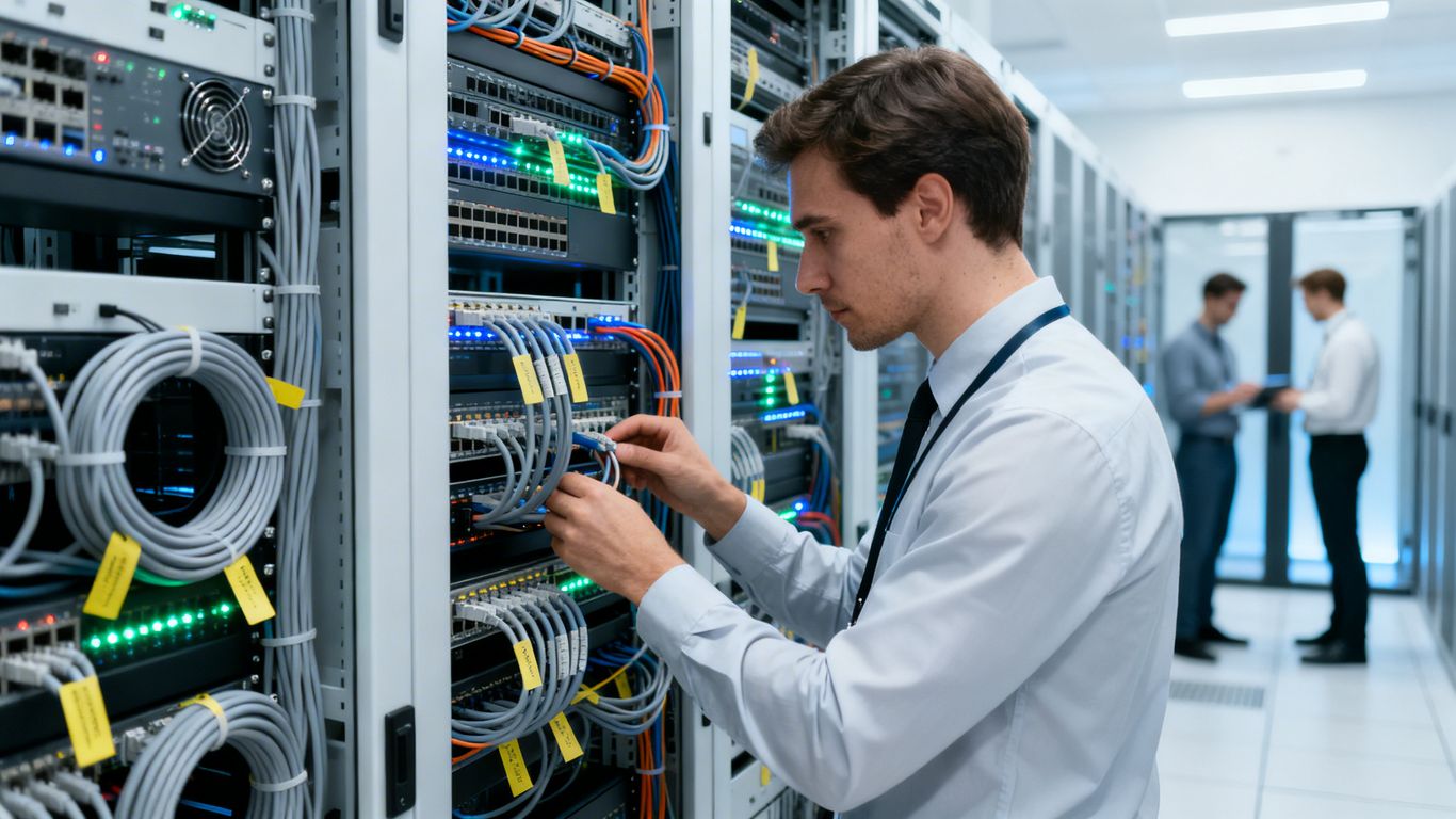 Charlotte network cabling and server room