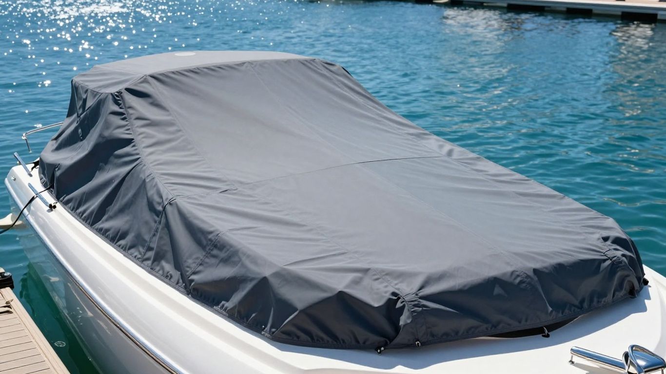 Custom canvas boat cover on a yacht in South Africa.