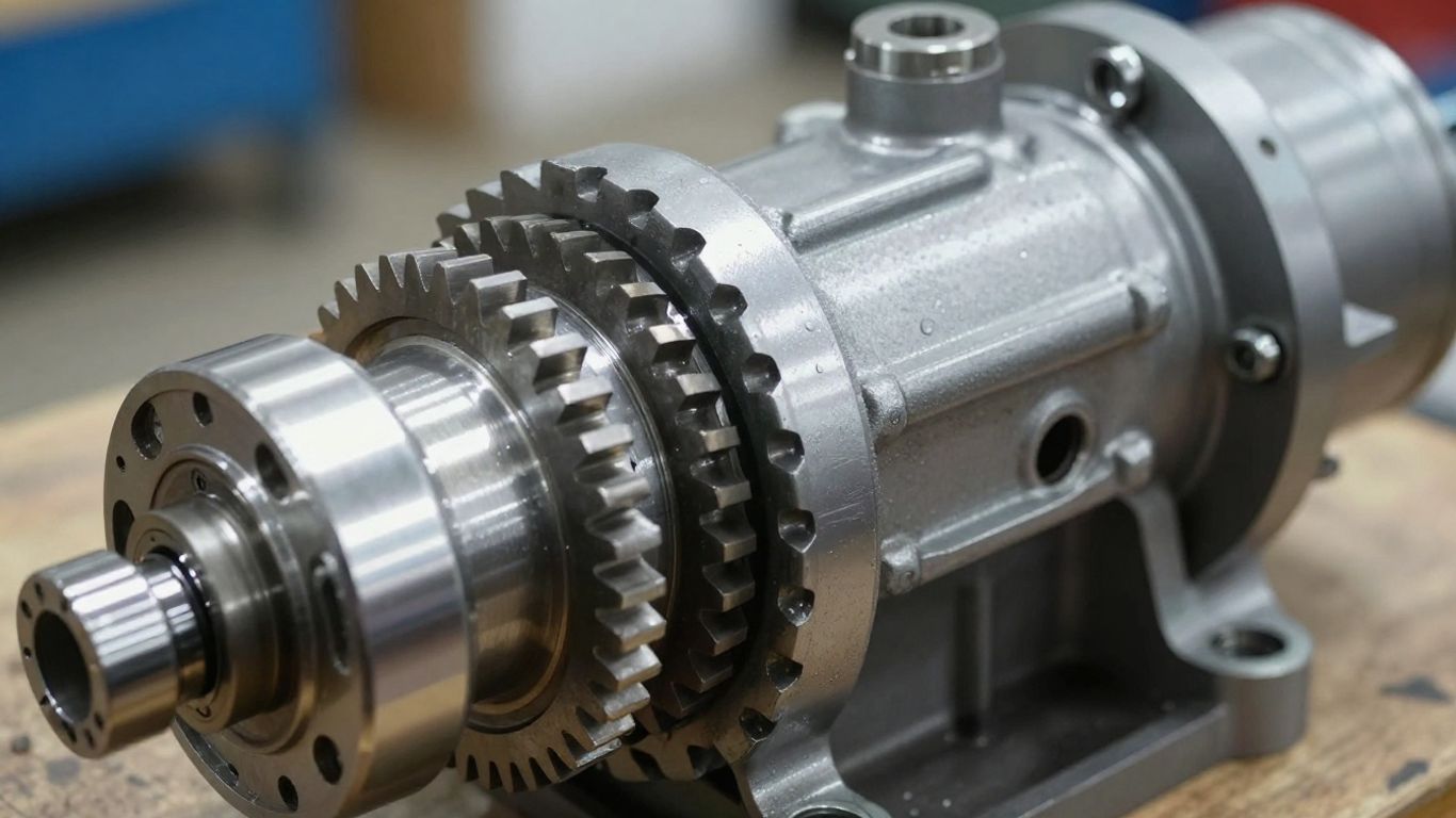 Close-up of a clean, high-quality used gearbox.