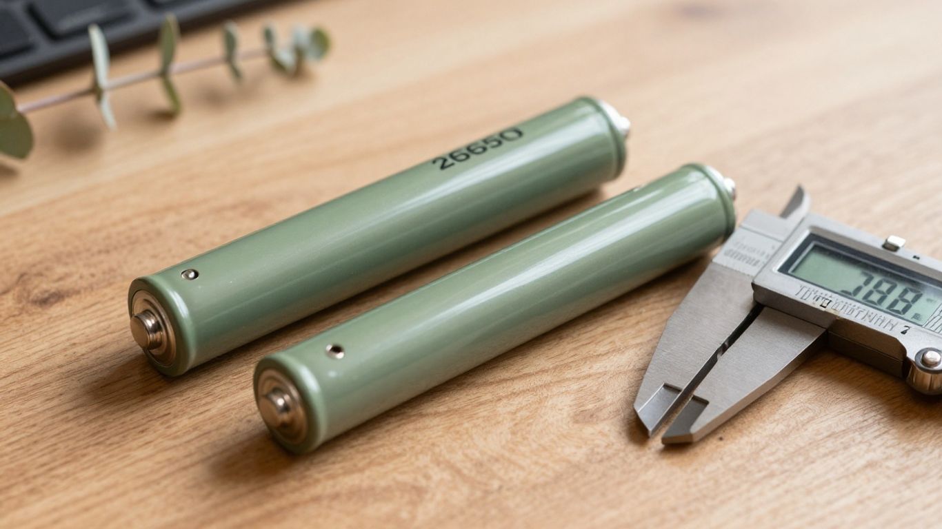26650 battery beside compatible device