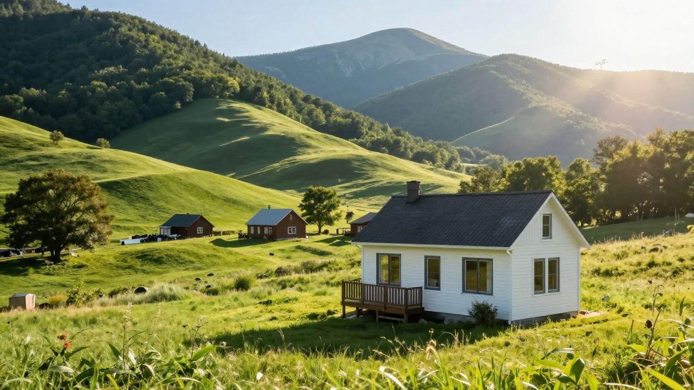 Vermont tiny house in scenic landscape