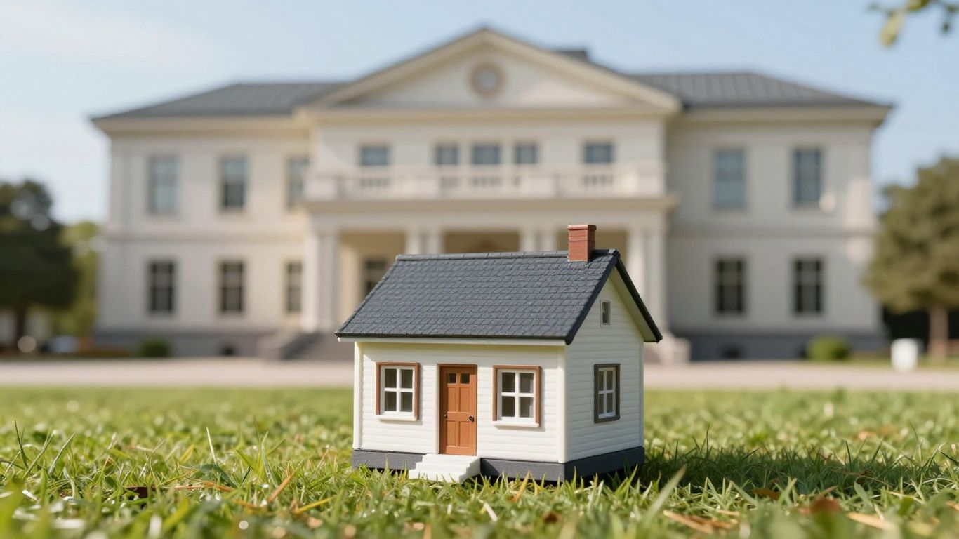 Tiny home next to government building