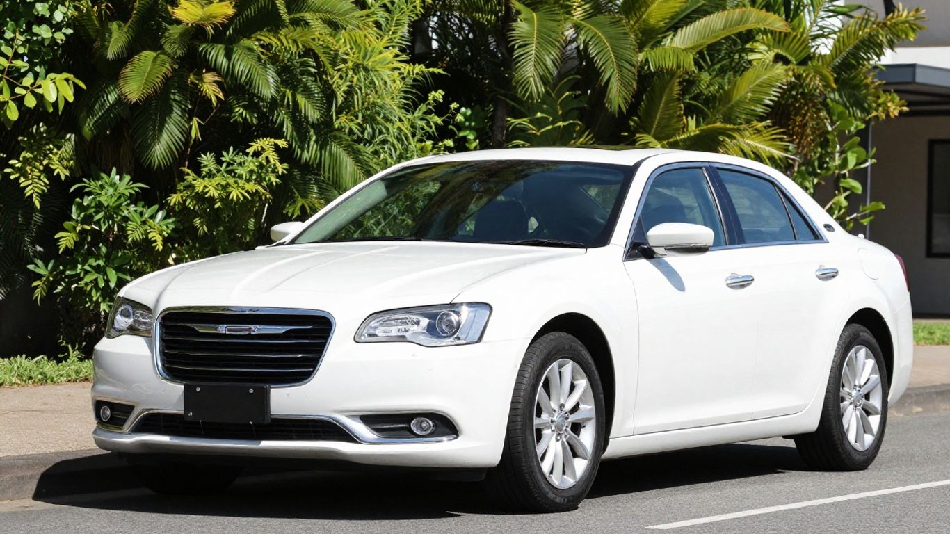 Chrysler car on a sunny street in Queensland.
