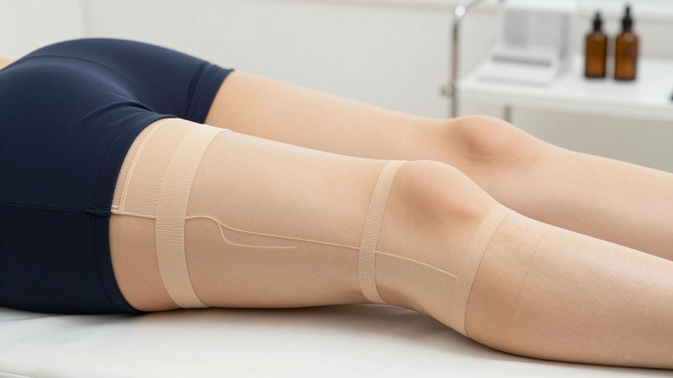 Post-operative care for healing thigh incisions