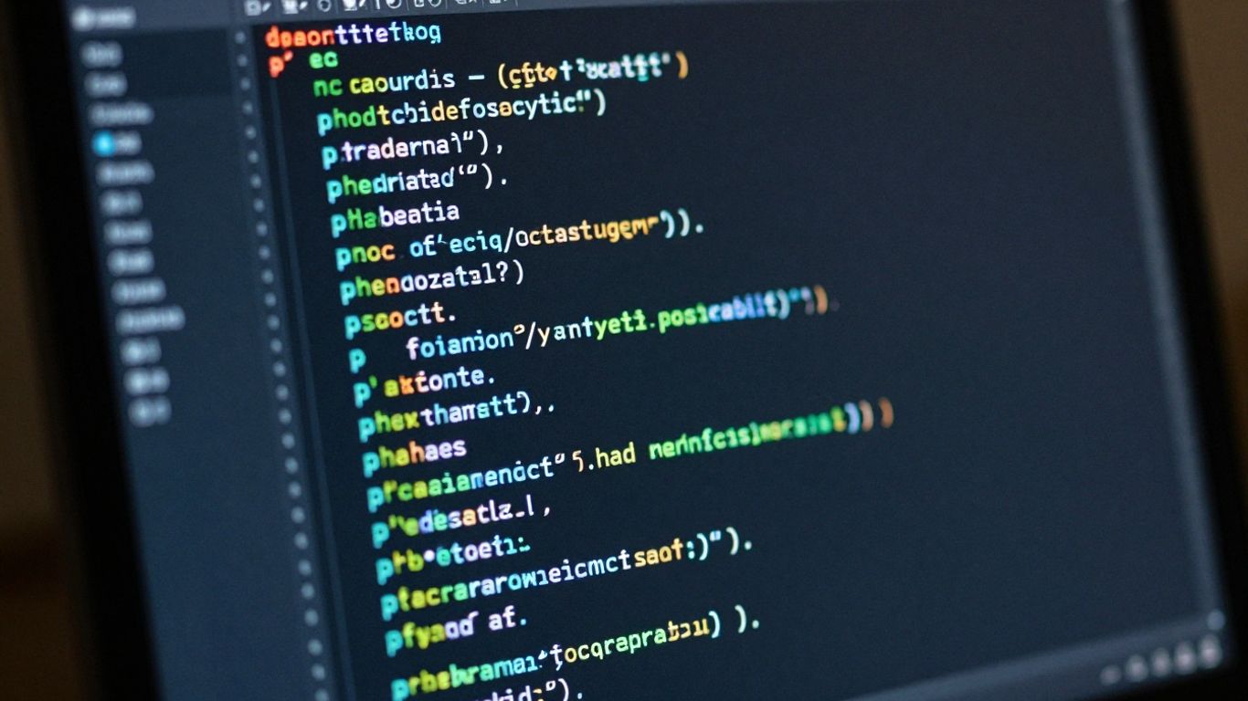 Code sur un écran d'ordinateur