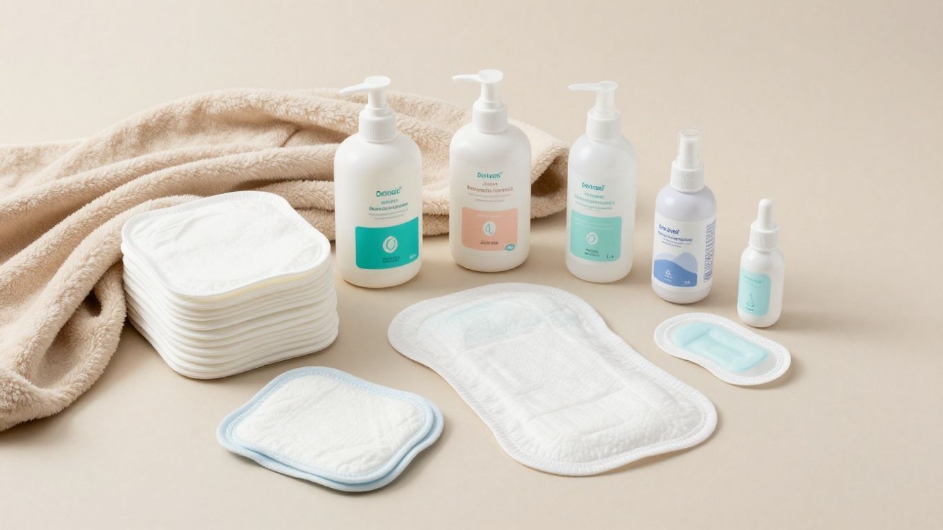 Postpartum recovery kit essentials for new mothers.