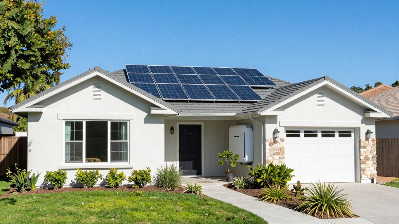 Southern California home with solar panels and Powerwall.