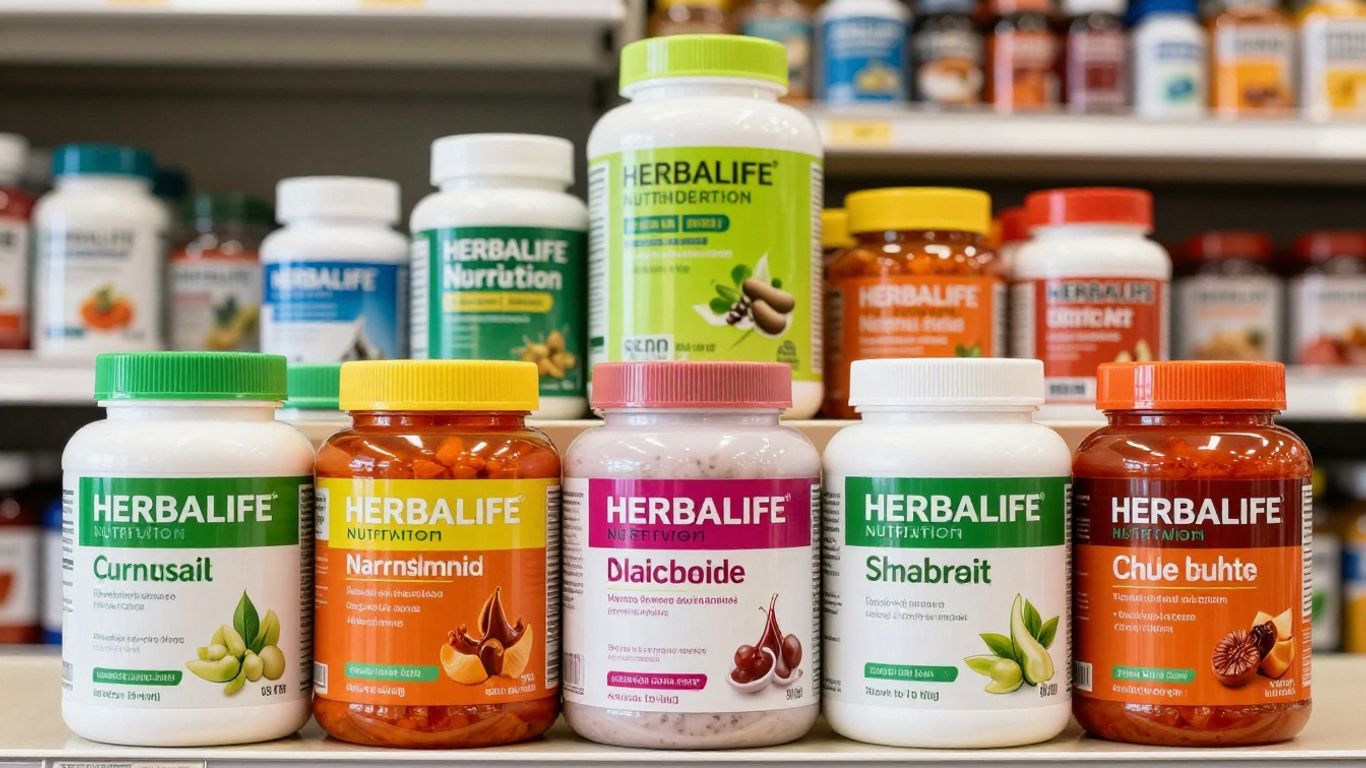 Herbalife products displayed for sale