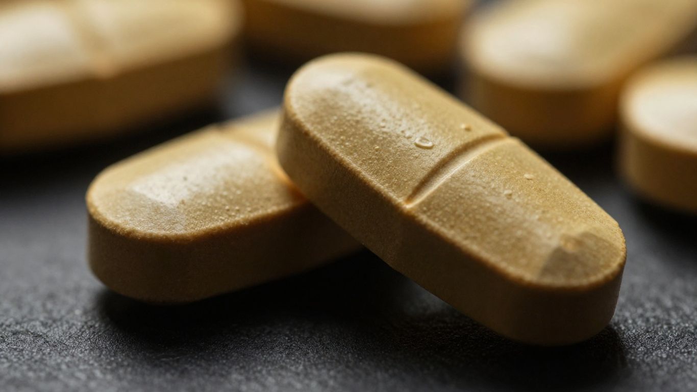 Golden monster pill with monstrous texture.