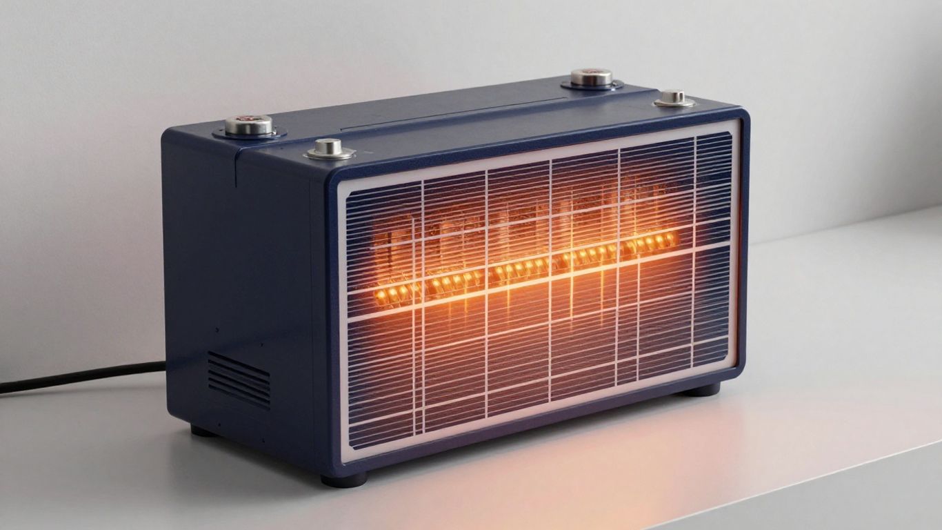 Home solar battery with a subtle glow.