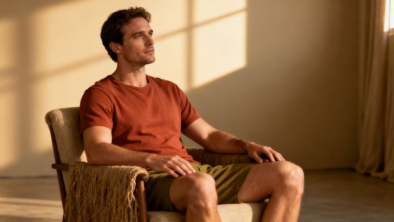 Adult male character reference in private studio