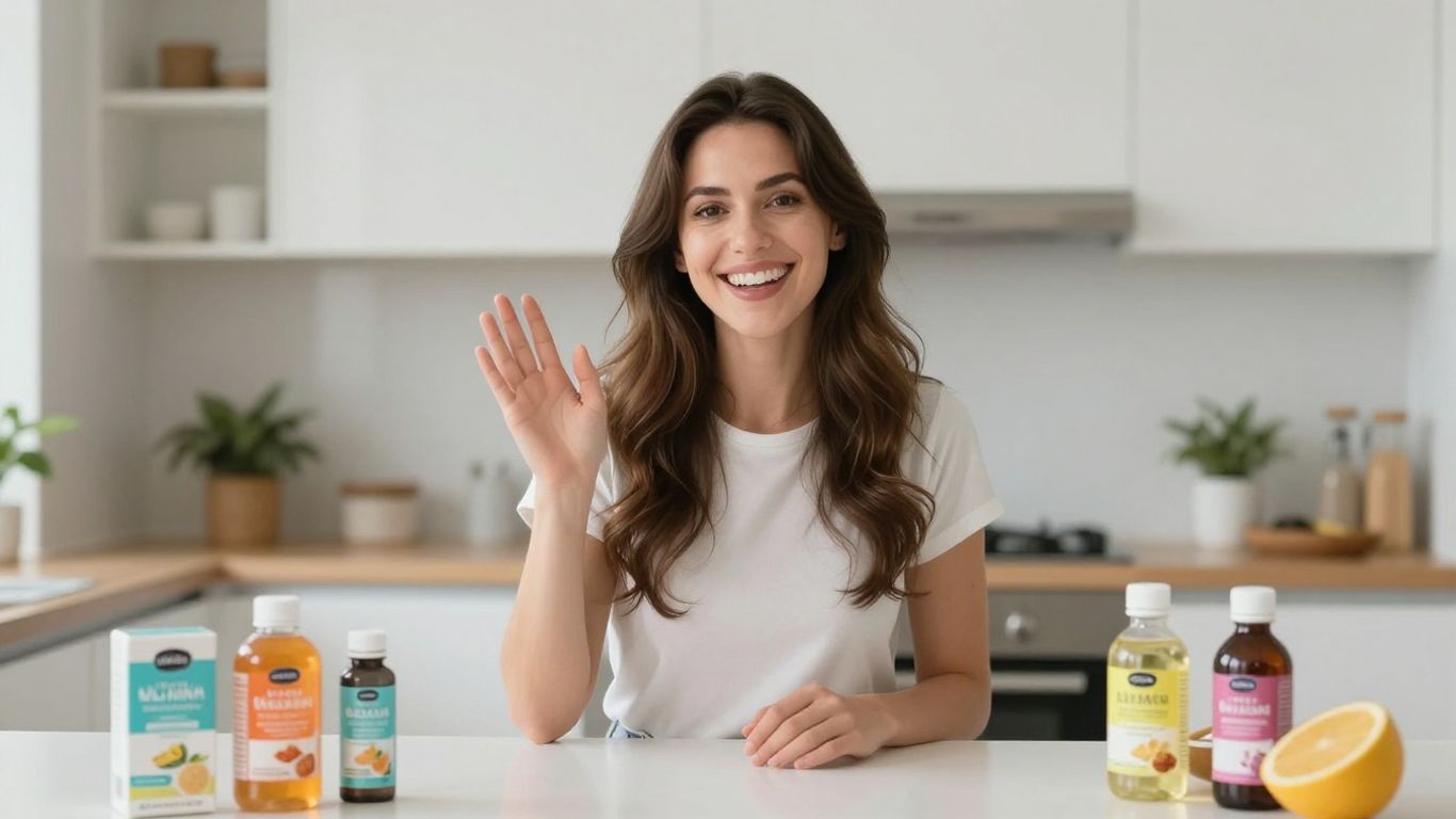 Influencer filming in modern bright kitchen