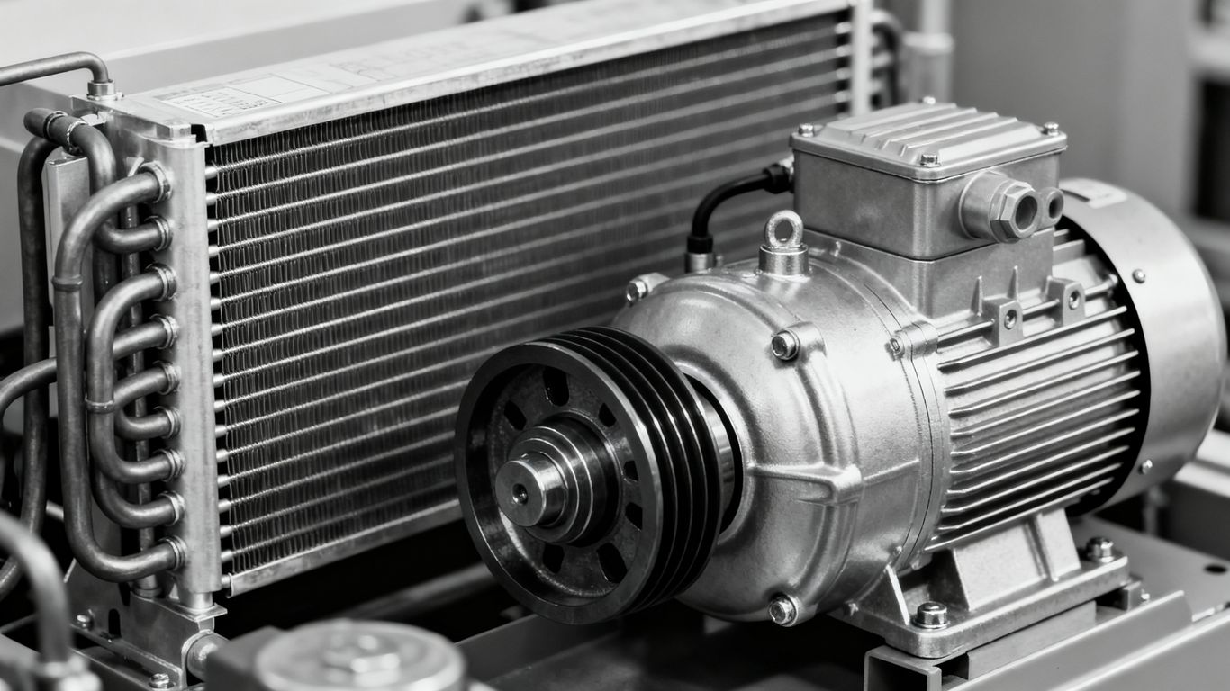 Detailed view of internal dehumidifier components