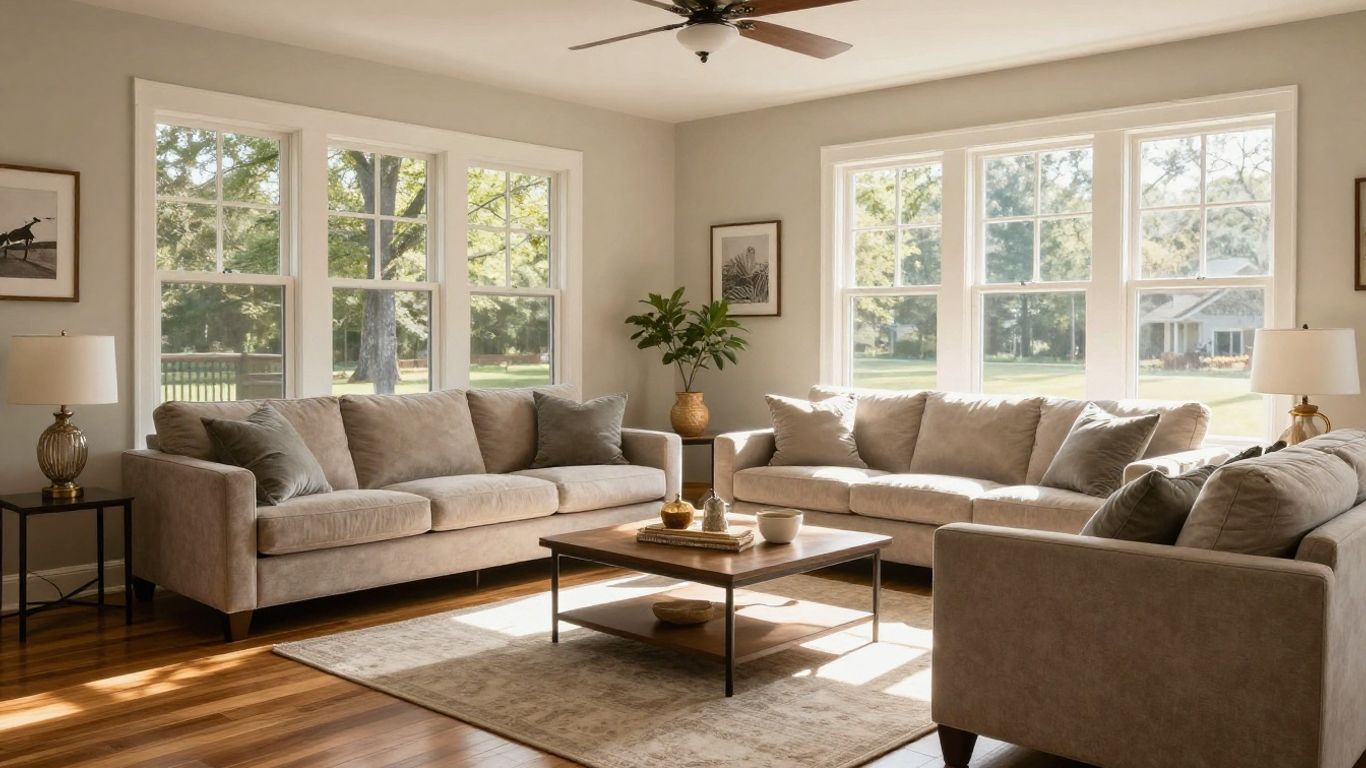 Remodeled living room in Berkeley Lake, Georgia