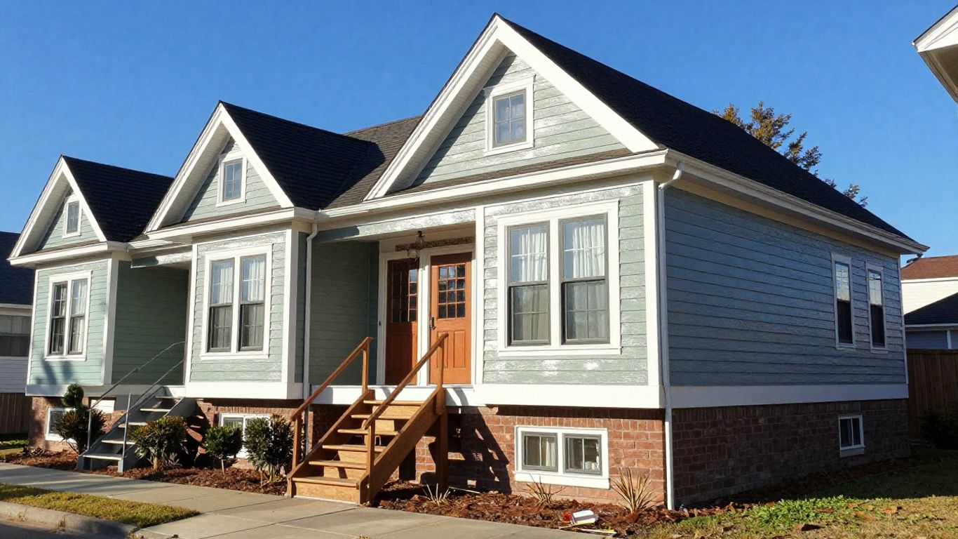 Expertly painted house exterior in Berkeley Lake, Georgia.
