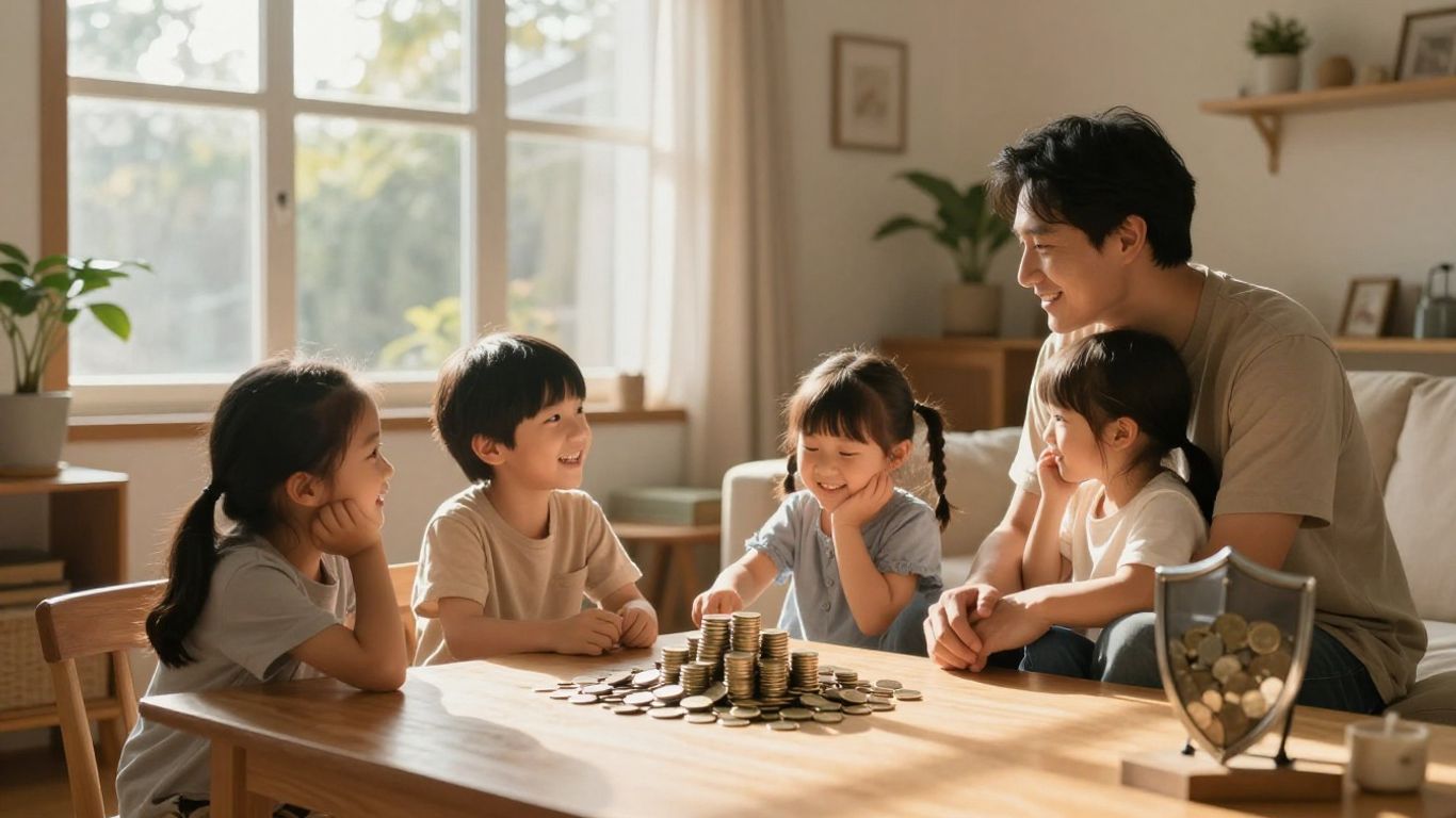 Hogar seguro con familia y protección financiera.