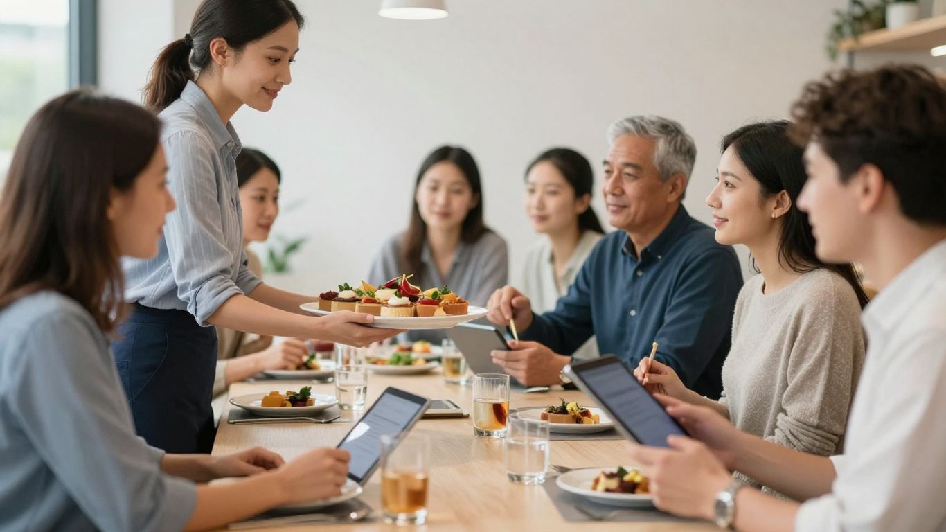 Gastronomen und Personaldienstleister arbeiten zusammen im Catering.