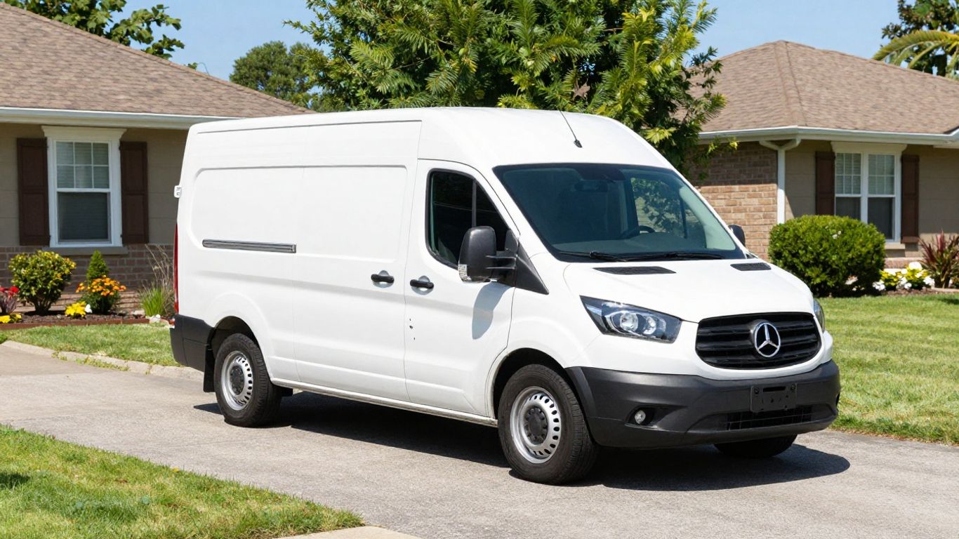 Delivery van arriving
